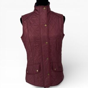 Womens Barbour Cavalry Fleece Lined Gilet Quilted Vest Jacket Coat US 6 UK 10